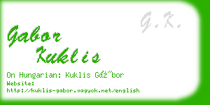 gabor kuklis business card